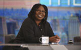 This image released by ABC shows co-host Whoopi Goldberg on the set of the daytime talk series "The View." (Jenny Anderson/ABC via AP)