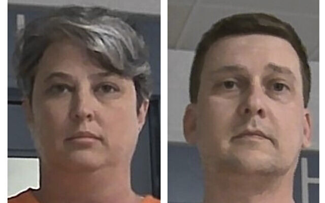 These booking photos, released on October 9, 2021 by the West Virginia Regional Jail and Correctional Facility Authority, show Jonathan Toebbe and his wife, Diana Toebbe. (West Virginia Regional Jail and Correctional Facility Authority via AP, File) These booking photos, released on October 9, 2021 by the West Virginia Regional Jail and Correctional Facility Authority, show Jonathan Toebbe and his wife, Diana Toebbe. (West Virginia Regional Jail and Correctional Facility Authority via AP, File)