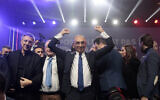 Far-right presidential candidate Eric Zemmour reacts after his speech at a campaign rally, on February 5, 2022, in Lille, northern France. (AP Photo/Michel Spingler)