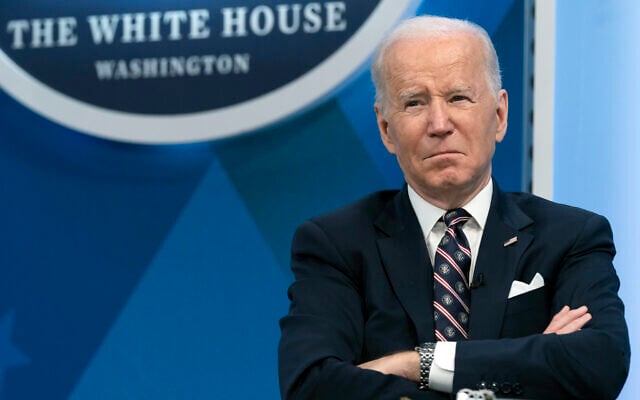 President Joe Biden listens during an event in the South Court Auditorium in the Eisenhower Executive Office Building on the White House complex, Tuesday, Feb. 22, 2022, in Washington. (AP Photo/Alex Brandon) President Joe Biden listens during an event in the South Court Auditorium in the Eisenhower Executive Office Building on the White House complex, Tuesday, Feb. 22, 2022, in Washington. (AP Photo/Alex Brandon)