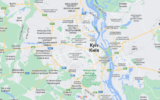 Screen capture of Google Maps showing the Ukrainian capital Kyiv, February 28, 2022. (Google Maps)