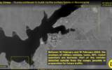 A satellite photo provided by ImageSat international (ISI) shows Russian military building in the annexed Crimean Peninsula, on February 19, 2022. (Courtesy of ISI)