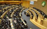 Delegates attend the opening session of the 33rd African Union Summit at its headquarters in Addis Ababa, Ethiopia, on February 9, 2020. (AP)