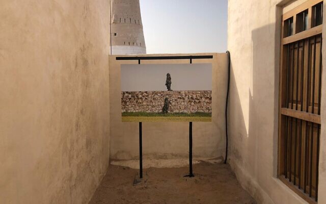 Artworks from Rakfaf, the UAE arts festival that opened February 4, 2022, featuring Israeli artworks for the first time (Courtesy Sharon Toval)