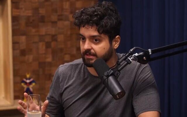 Bruno Aiub during a podcast, February 2022 (Screen grab/Twitter) Bruno Aiub during a podcast, February 2022 (Screen grab/Twitter)