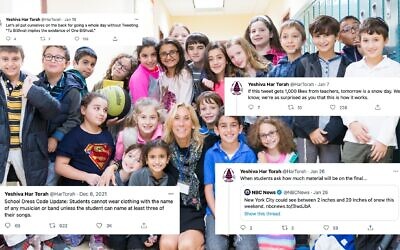 Students from the Yeshiva Har Torah modern Orthodox day school on Long Island. (Courtesy of Yeshiva Har Torah/via JTA)