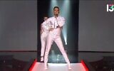 Michael Ben David performs the song I.M. during the X-Factor finals, on February 5, 2022. (Screenshot/YouTube)