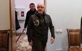 Ukrainian Defense Minister Oleksii Reznikov arrive to the talks between delegations from Ukraine and Russia in Belarus' Brest region, on March 3, 2022, following the Russian invasion of Ukraine. (Maxim Guchek/Belta/AFP)