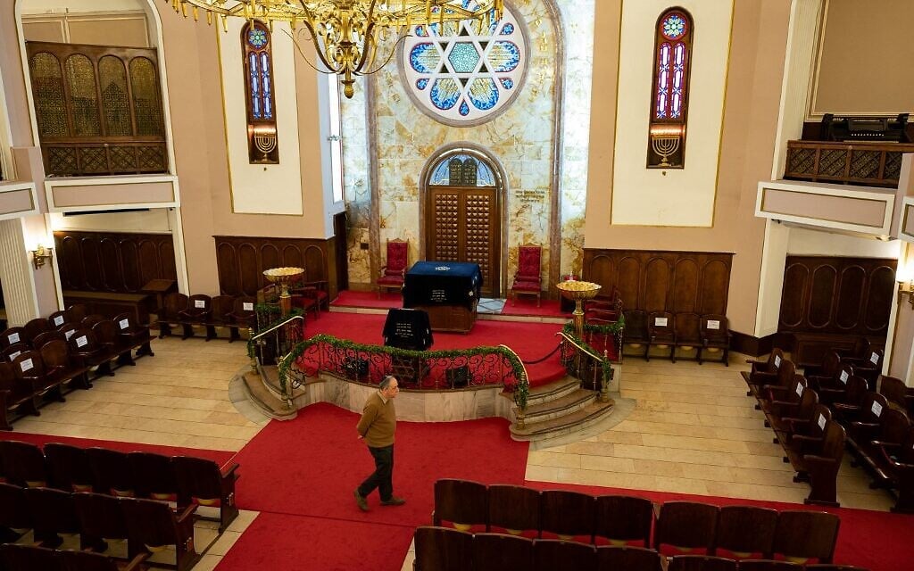 The Neve Shalom synagogue in Istanbul, on March 8, 2022 (Yasin Akgul/AFP) The Neve Shalom synagogue in Istanbul, on March 8, 2022 (Yasin Akgul/AFP)