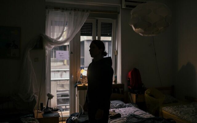 Russian Kirill poses for a photo in a hostel in Belgrade, on March 17, 2022. (Vladimir Zivojinovic/AFP) Russian Kirill poses for a photo in a hostel in Belgrade, on March 17, 2022. (Vladimir Zivojinovic/AFP)
