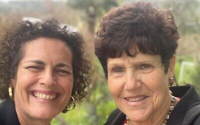 Foodish CEO Merav Oren, left, with food writer Joan Nathan, during a March 2022 visit of Nathan to Israel, hosted by Foodish, the culinary arm of Anu - Museum of the Jewish People. (Courtesy: Merav Oren)