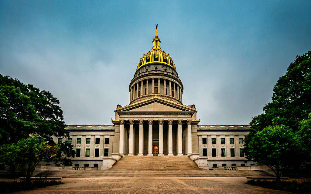 The West Virginia State Capitol houses the West Virginia Legislature and the office of the Governor of West Virginia. (Bill Dickinson via Creative Commons/ JTA) The West Virginia State Capitol houses the West Virginia Legislature and the office of the Governor of West Virginia. (Bill Dickinson via Creative Commons/ JTA)