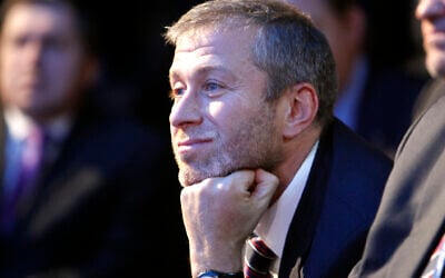 Russian businessman Roman Abramovich looks on, as he follows Prime Minister Vladimir Putin's press conference after Russia was announced being the host for the 2018 soccer World Cup in Zurich, Switzerland, December 2, 2010. (AP/Anja Niedringhaus)