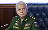 The head of Russia's National Defense Control Center, Col. Gen. Mikhail Mizintsev, speaks to the media in Moscow, Russia, Nov. 16, 2018. (Vadim Savitsky, Russian Defense Ministry Press Service via AP)
