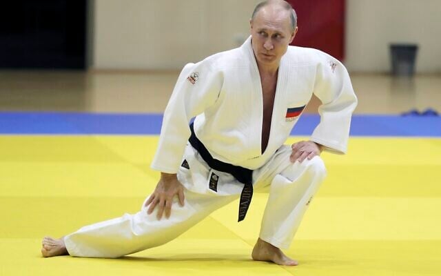 In this pool photo taken on Thursday, February 14, 2019, Russian President Vladimir Putin attends a training session with the Russian national judo team at the Yug-Sport Training Center in Sochi, Russia. (Mikhail Klimentyev/Sputnik, Kremlin Pool Photo via AP) In this pool photo taken on Thursday, February 14, 2019, Russian President Vladimir Putin attends a training session with the Russian national judo team at the Yug-Sport Training Center in Sochi, Russia. (Mikhail Klimentyev/Sputnik, Kremlin Pool Photo via AP)
