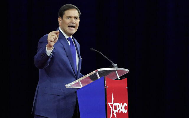 Republican Senator Marco Rubio of Florida speaks at the Conservative Political Action Conference (CPAC), February 25, 2022, in Orlando, Florida. (AP Photo/John Raoux) Republican Senator Marco Rubio of Florida speaks at the Conservative Political Action Conference (CPAC), February 25, 2022, in Orlando, Florida. (AP Photo/John Raoux)
