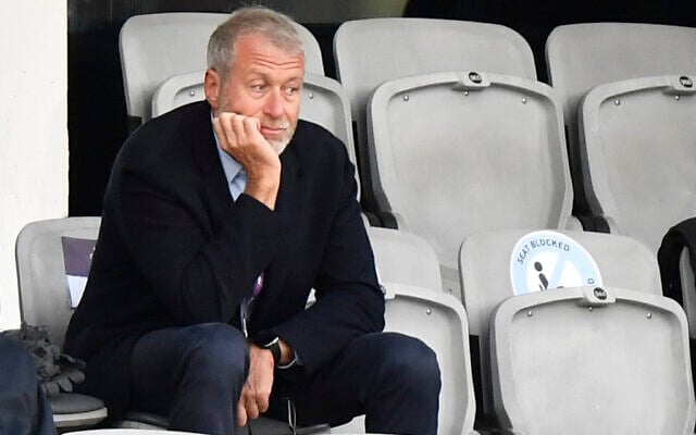 Chelsea soccer club owner Roman Abramovich attends the UEFA Women's Champions League final soccer match in Gothenburg, Sweden, on May 16, 2021. (AP Photo/ Martin Meissner, File) Chelsea soccer club owner Roman Abramovich attends the UEFA Women's Champions League final soccer match in Gothenburg, Sweden, on May 16, 2021. (AP Photo/ Martin Meissner, File)