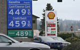 Illustrative: Gas prices are shown on March 7, 2022, in Tumwater, Washington, as the cost of gasoline hit the highest price that American motorists have faced since July 2008. (AP Photo/Ted S. Warren)