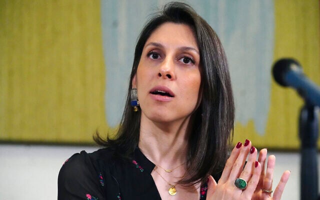 Nazanin Zaghari-Ratcliffe speaks during a press conference hosted by her local MP Tulip Siddiq, in the Macmillan Room, Portcullis House, following her release from detention in Iran, in London, March 21, 2022. (Victoria Jones/Pool Photo via AP) Nazanin Zaghari-Ratcliffe speaks during a press conference hosted by her local MP Tulip Siddiq, in the Macmillan Room, Portcullis House, following her release from detention in Iran, in London, March 21, 2022. (Victoria Jones/Pool Photo via AP)