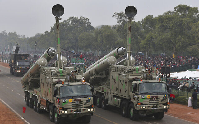 Indo-Russian supersonic cruise missiles called BrahMos are displayed during the full-dress rehearsal ahead of Republic Day parade in New Delhi, India, Friday, Jan. 23, 2015. (AP Photo/Saurabh Das) Indo-Russian supersonic cruise missiles called BrahMos are displayed during the full-dress rehearsal ahead of Republic Day parade in New Delhi, India, Friday, Jan. 23, 2015. (AP Photo/Saurabh Das)