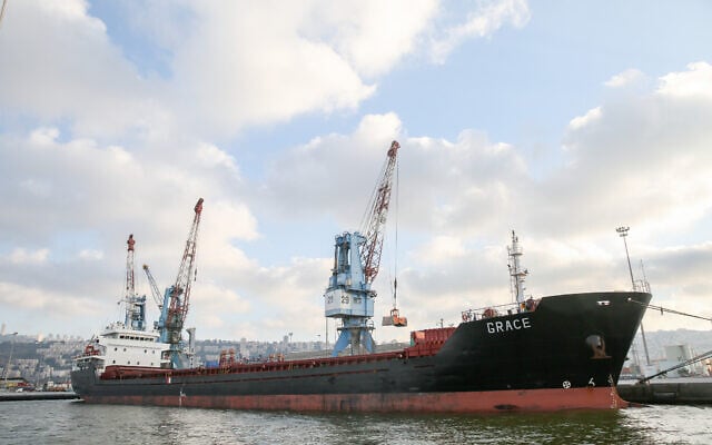 A ship at the Fisherman's Wharf in the Kishon Port, in Haifa on June 26, 2018. (David Cohen/Flash90) A ship at the Fisherman's Wharf in the Kishon Port, in Haifa on June 26, 2018. (David Cohen/Flash90)