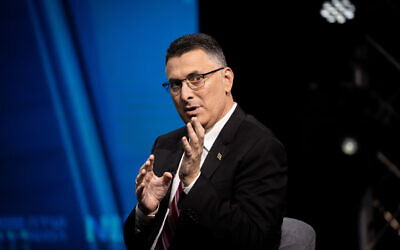 Gideon Sa'ar, head of the New Hope political party, speaks during the conference of the Israeli Television News Company in Jerusalem, on March 7, 2021. (Yonatan Sindel/Flash90) Gideon Sa'ar, head of the New Hope political party, speaks during the conference of the Israeli Television News Company in Jerusalem, on March 7, 2021. (Yonatan Sindel/Flash90)