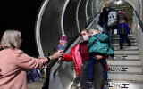 Jewish immigrants fleeing the war in Ukraine arrive at Ben Gurion airport near Tel Aviv on March 9, 2022. (Tomer Neuberg/ Flash90)