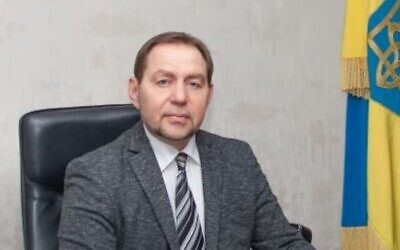 Yevhen Matveyev, mayor of the Ukrainian city of Dniprorudne, who was allegedly abducted by Russian forces on March 13, 2022. (Ukranian Foreign Ministry)