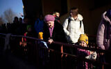 Ukrainian refugees arrive from Lviv to Przemysl train station, southeastern Poland, on March 11, 2022. (AP Photo/Daniel Cole)