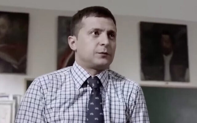 Volodymyr Zelensky in a scene from his sitcom, "Servant of the People." (Screenshot) Volodymyr Zelensky in a scene from his sitcom, "Servant of the People." (Screenshot)