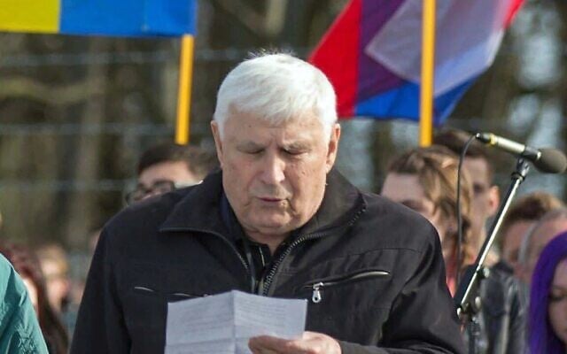 Boris Romantschenko appears at a memorial ceremony in Buchenwald in 2015. (Buchenwald and Mittelbau-Dora Memorials Foundation) Boris Romantschenko appears at a memorial ceremony in Buchenwald in 2015. (Buchenwald and Mittelbau-Dora Memorials Foundation)