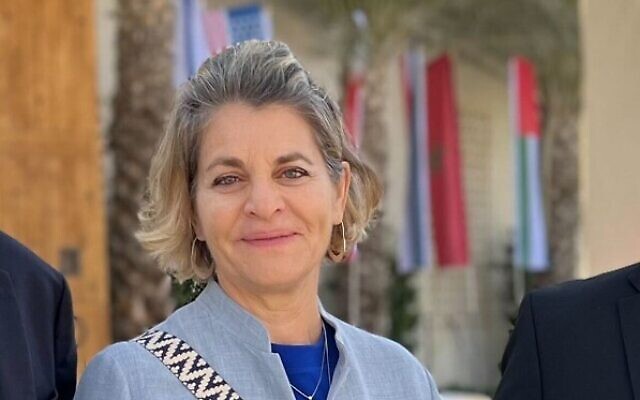 Israel Ambassador to Egypt Amira Oron at the Negev Summit, March 28, 2022 (Tal Schneider) Israel Ambassador to Egypt Amira Oron at the Negev Summit, March 28, 2022 (Tal Schneider)