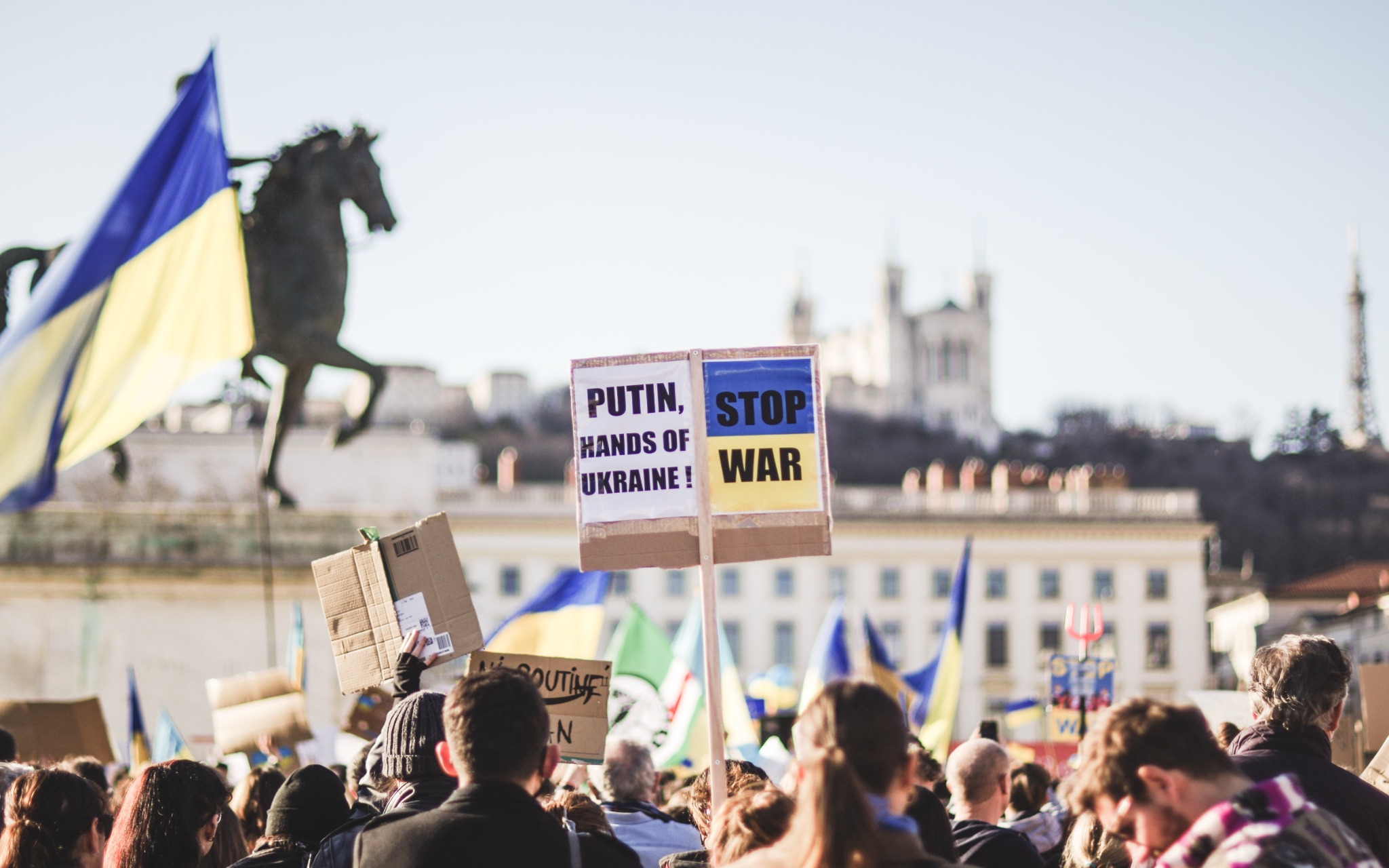 Protests in Lyon against the war in Ukraine — Februrary 27th, 2022 (Credit: ev on Unsplash) Protests in Lyon against the war in Ukraine — Februrary 27th, 2022 (Credit: ev on Unsplash)