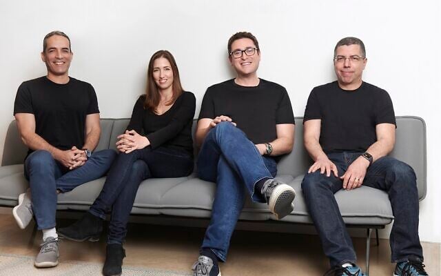 Glilot Capital Partners team from right: Arik Kleinstein, Lior Litwak, Nofar Amikam, Kobi Samborsky. (Ben Yitzhaki) Glilot Capital Partners team from right: Arik Kleinstein, Lior Litwak, Nofar Amikam, Kobi Samborsky. (Ben Yitzhaki)