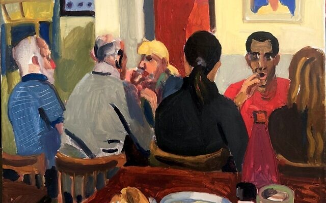 'Humusiya 2015' by Natalia Zourabova, oil on canvas, one of the pieces being donated for a Sotheby's sale to support Ukrainian refugees and artists (Courtesy Natalia Zourabova)