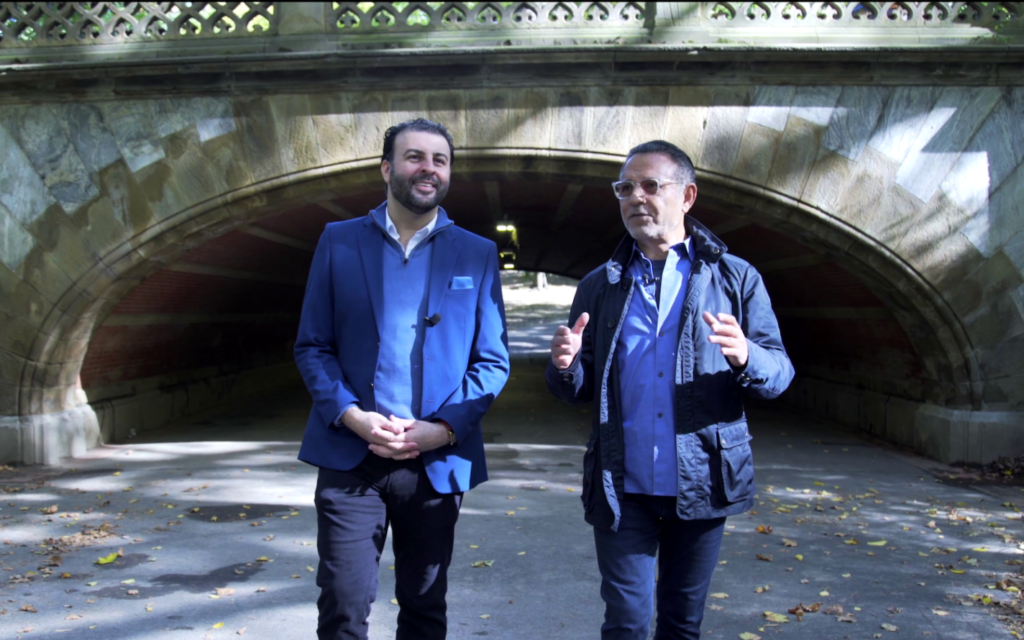 A still from 'The United States of Elie Tahari,' directed by David Serero (left). (Courtesy/ via JTA) A still from 'The United States of Elie Tahari,' directed by David Serero (left). (Courtesy/ via JTA)