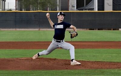 Ari Kligman hopes to follow his older brother in being drafted into the MLB. (Courtesy of Marc Kligman/via JTA)