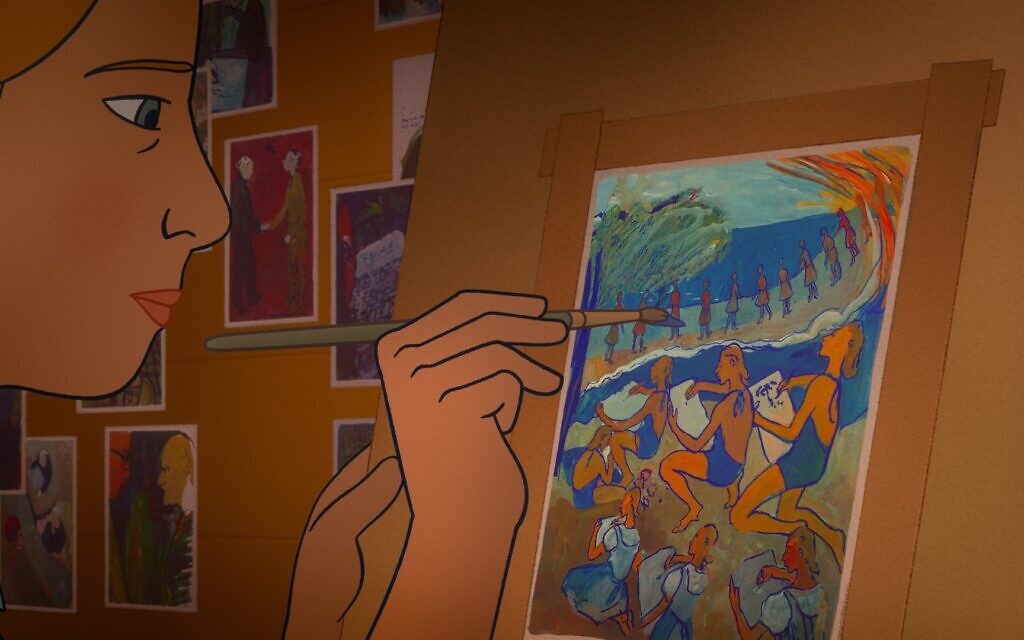 Charlotte paints in her studio in the south of France in 'Charlotte.' (Good Deed Entertainment)