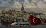 Istanbul's skyline, with the iconic Galata Tower, January 29, 2021. (AP Photo/ Emrah Gurel)