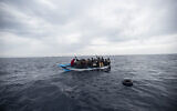 Illustrative: A wooden boat with 28 refugees from Africa and Magreb is rescued by Open Arms NGO, some 45 nautical miles away from the Libyan coast in the Mediterranean Sea, March 5, 2022. (AP Photo/Andoni Lubaki)