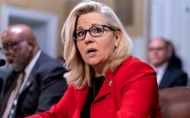 Vice Chair Liz Cheney, R-Wyo. at the Capitol in Washington, DC, on April 4, 2022. Cheney raised almost $3 million in campaign contributions over the first three months of the midterm election year, her campaign said April 11, 2022. (AP Photo/J. Scott Applewhite, File)