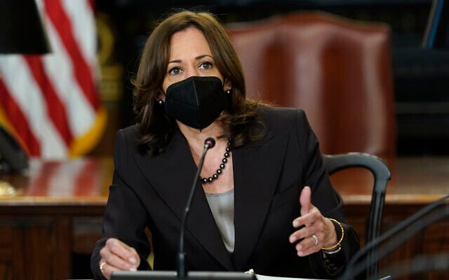 File: Vice President Kamala Harris speaks during a Cabinet meeting at the White House complex in Washington, on April 13, 2022. (AP Photo/Susan Walsh, File) File: Vice President Kamala Harris speaks during a Cabinet meeting at the White House complex in Washington, on April 13, 2022. (AP Photo/Susan Walsh, File)