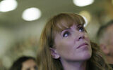 Labour deputy leader Angela Rayner watches as the leader of the British Labour Party Keir Starmer makes his keynote speech at the annual party conference in Brighton, England, September 29, 2021. (AP Photo/Alastair Grant, File)