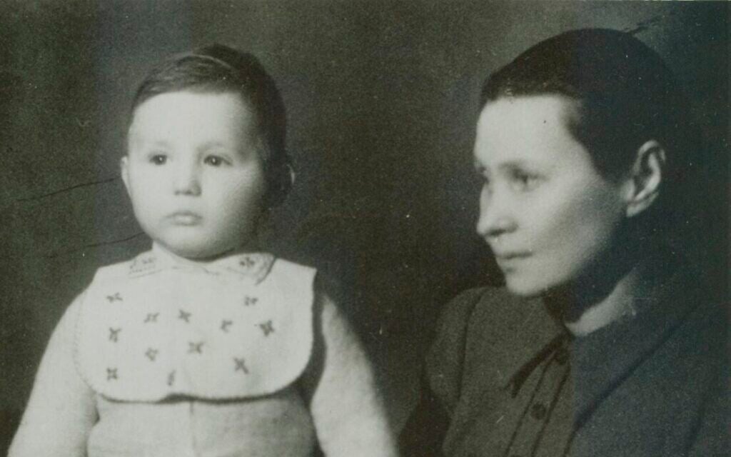 Abe Foxman (left) stands with his Polish Catholic Nanny, Bronislawa Kurpitaken, in Vilnius, Lithuania, September 1941. (Abe Foxman/AP)