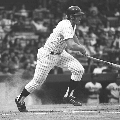 New York Yankees' Ron Blomberg heads for first after as he grounds out against the California Angels during a baseball game at Yankee Stadium in New York. Blomberg became the first major league designated hitter in an opening-day game, on June 6, 1973. (Harry Harris/AP) New York Yankees' Ron Blomberg heads for first after as he grounds out against the California Angels during a baseball game at Yankee Stadium in New York. Blomberg became the first major league designated hitter in an opening-day game, on June 6, 1973. (Harry Harris/AP)