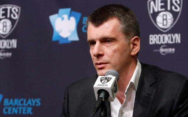 Brooklyn Nets former owner Mikhail Prokhorov, of Russia, holds a news conference before an NBA basketball game between the Atlanta Hawks and the Brooklyn Nets in New York, April 8, 2015. (AP Photo/Jason DeCrow) Brooklyn Nets former owner Mikhail Prokhorov, of Russia, holds a news conference before an NBA basketball game between the Atlanta Hawks and the Brooklyn Nets in New York, April 8, 2015. (AP Photo/Jason DeCrow)