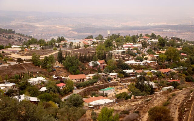The West Bank settlement of Bat Ayin, on October 12, 2021. (Gershon Elinson/Flash90)