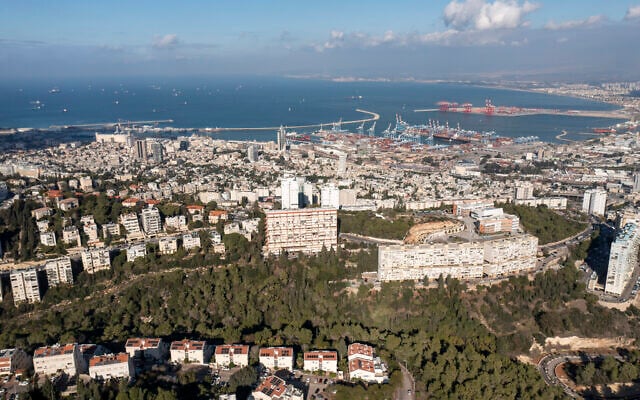 An ariel view of Haifa, January 17, 2021. Illustrative. (Matanya Tausig/Flash90) An ariel view of Haifa, January 17, 2021. Illustrative. (Matanya Tausig/Flash90)