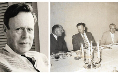 Dr. Hubert Pollack, left, and pictured at right with colleagues in an undated photo. Pollack is second from left. (Courtesy of Adi and Ofer Daliot)