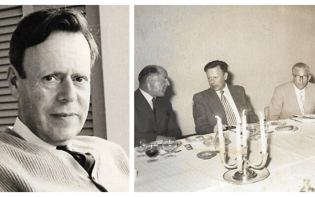 Dr. Hubert Pollack, left, and pictured at right with colleagues in an undated photo. Pollack is second from left. (Courtesy of Adi and Ofer Daliot)